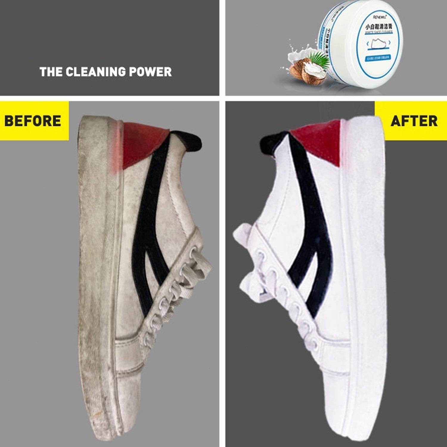 17828 Stain Remover Cleansing Cream for Shoe Polish Sneaker Cleaning Kit Shoe Eraser Stain Remover White Rubber Sole Shoe Cleaner White Shoe Cleaning Cream Stain Remover (120 Gm Approx) 17828 Stain Remover Cleansing Cream for Shoe Polish Sneaker Cleaning Kit Shoe Eraser Stain Remover White Rubber Sole Shoe Cleaner White Shoe Cleaning Cream Stain Remover (120 Gm Approx)